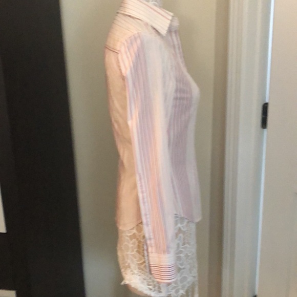 GREAT condition CALVIN KLEIN long sleeve button down fitted shirt striped sizeXS - Picture 5 of 7